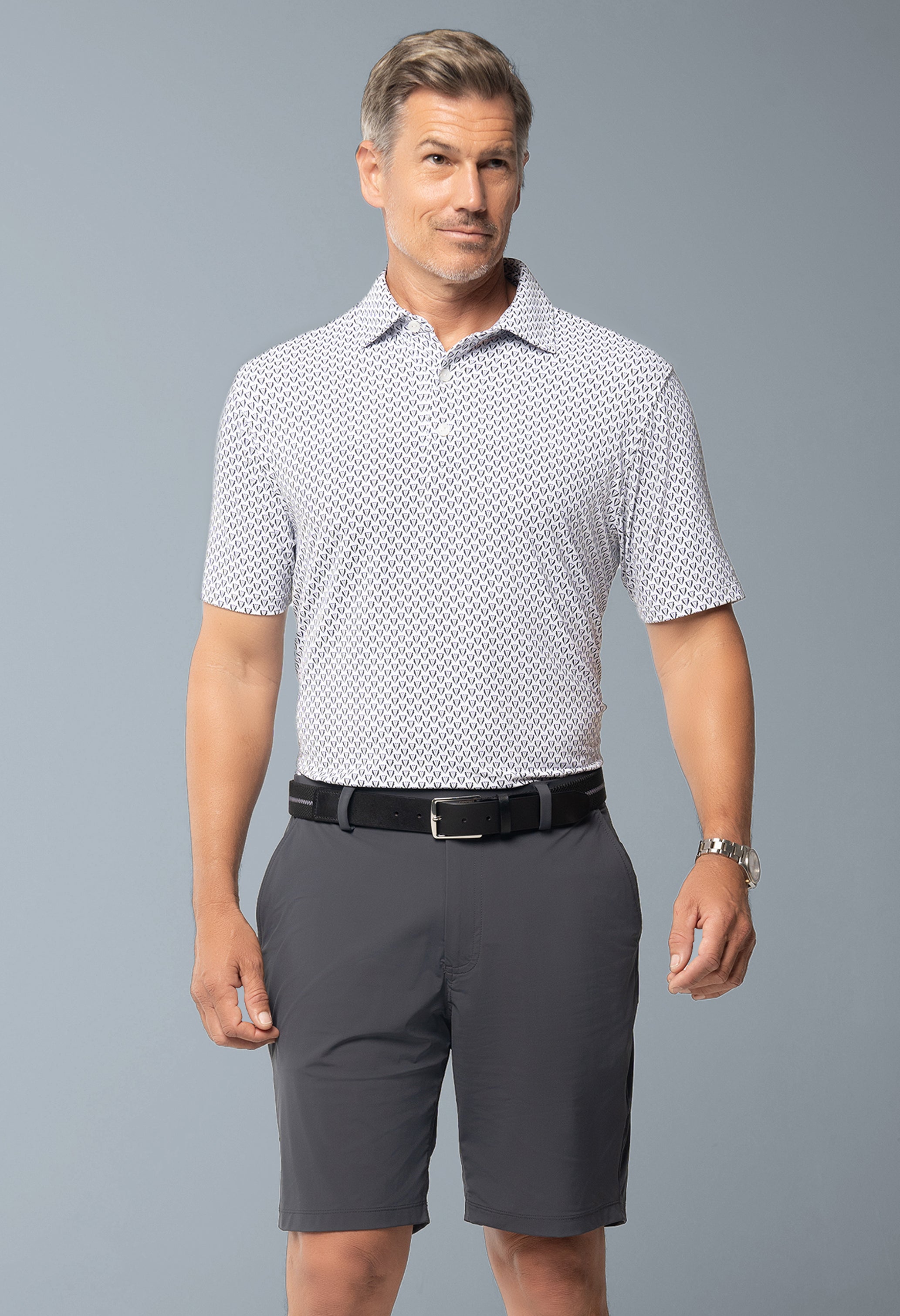 Tuxedo Print Short Sleeve Polo – 94172 (Modern Fit)